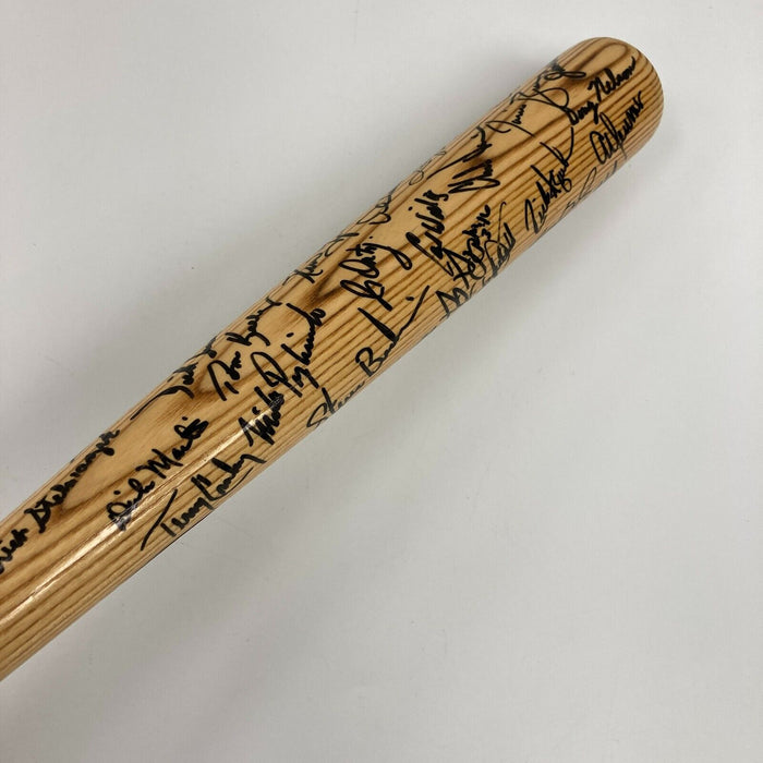 1991 Minnesota Twins World Series Champs Team Signed W.S. Game Issued Bat JSA