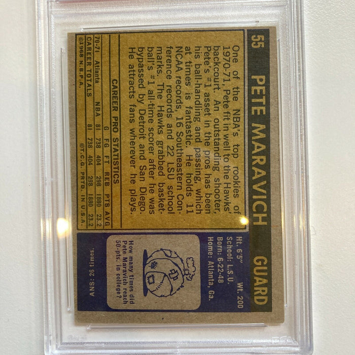 1971 Topps Pistol Pete Maravich Signed Autographed Basketball Card PSA DNA