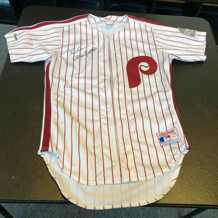 Steve Carlton Signed Authentic 1980's Philadelphia Phillies Game Jersey PSA DNA