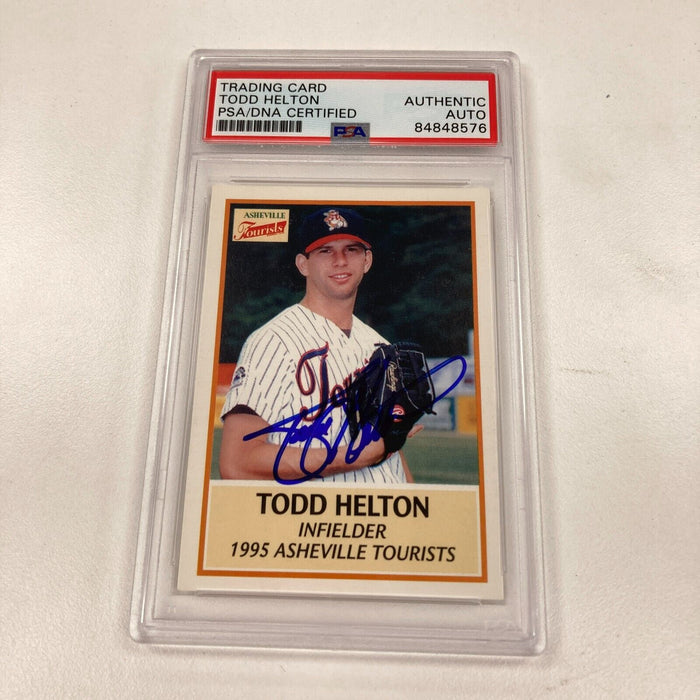 1995 Todd Helton Asheville Tourists Signed Autographed Rookie RC PSA DNA