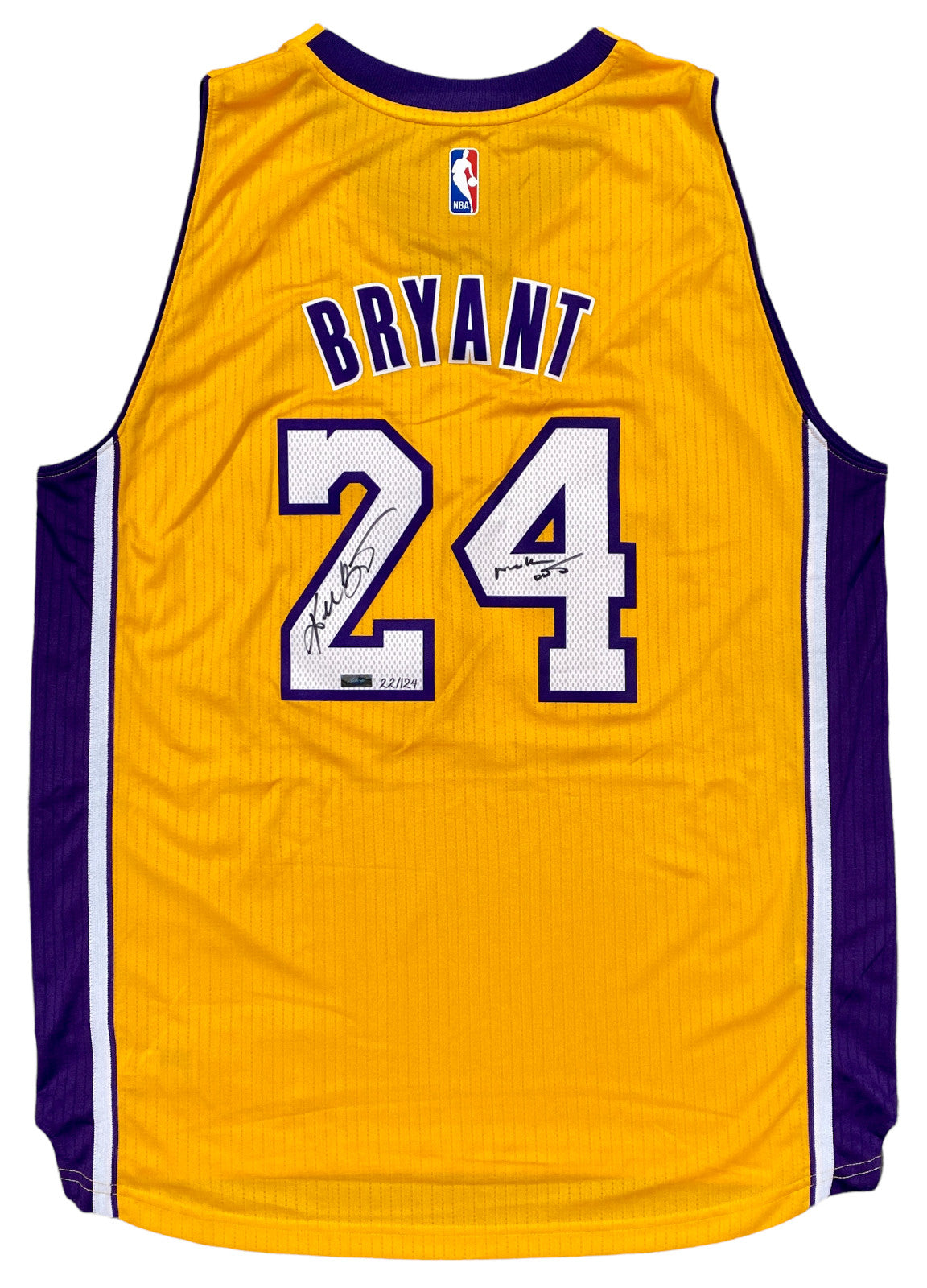 Kobe Bryant "Mamba Out" Signed #24 Authentic Los Angeles Lakers Jersey Showpieces Sports Kobe Bryant "Mamba Out" Signed #24 Authentic Los Angeles Lakers Jersey Showpieces Sports
