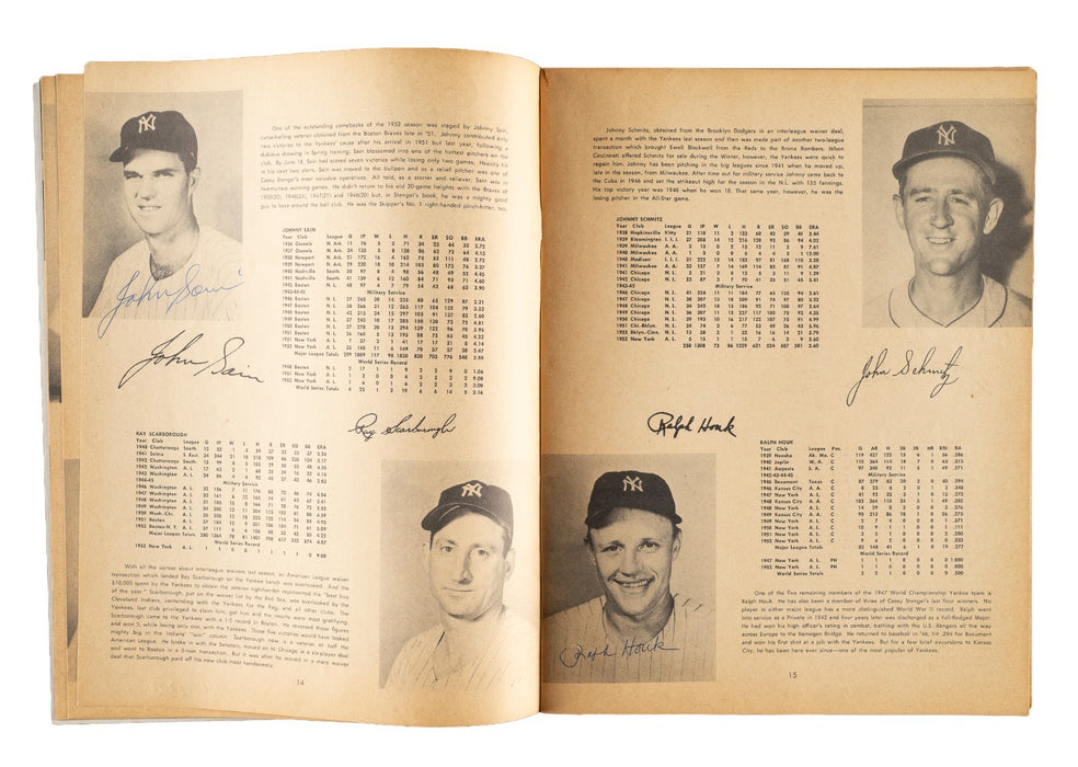 1953 New York Yankees World Series Champs Team Signed Yearbook Mickey Mantle JSA
