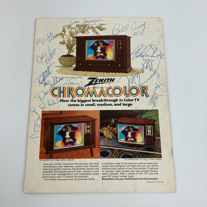 1970 Baltimore Colts Super Bowl V Champs Team Signed Program Johnny Unitas JSA