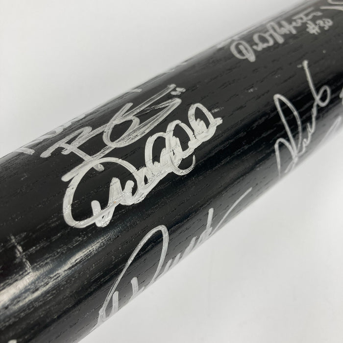 2009 New York Yankees World Series Champs Team Signed Bat #14/50 JSA COA