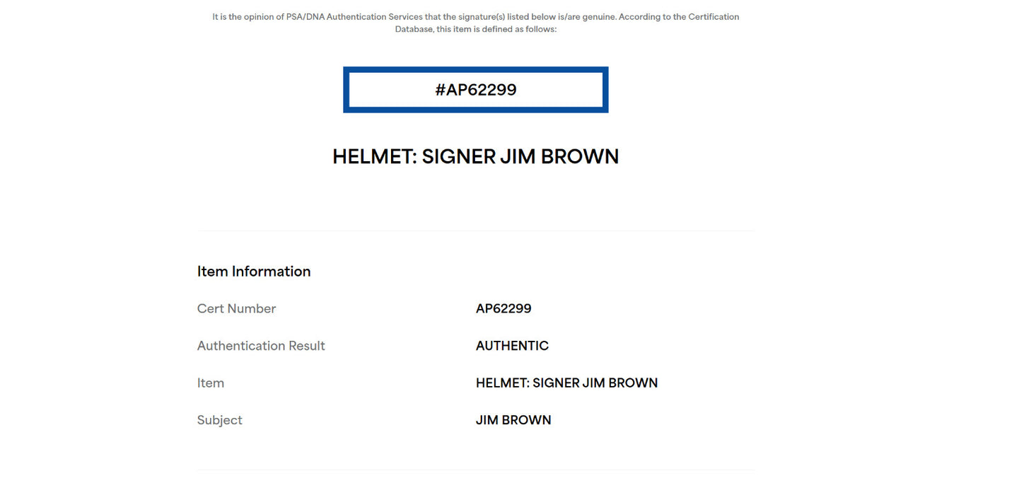 Jim Brown 2X MVP HOF 1971 ROY 1957 Signed Cleveland Browns Helmet PSA DNA & UDA