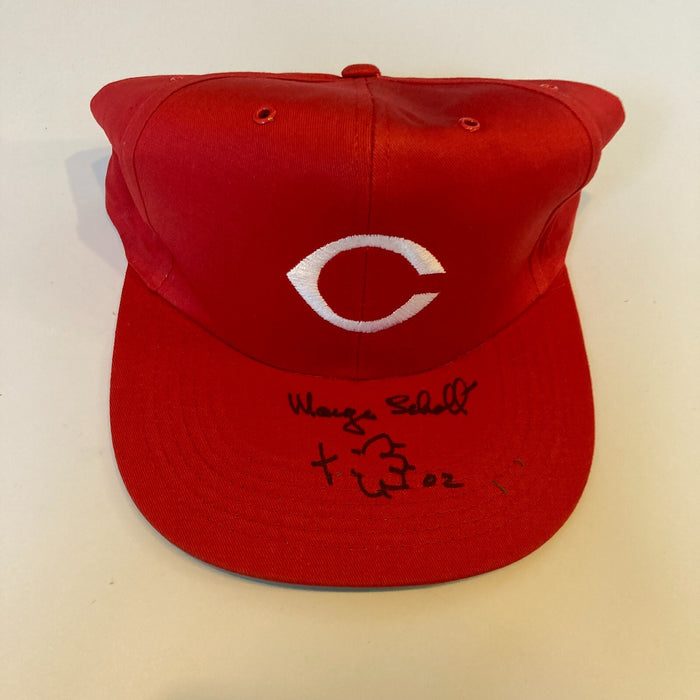 Marge Schott Signed Cincinnati Reds Baseball Hat With JSA COA