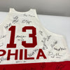 Incredible NBA Hall Of Fame Multi Signed Jersey With 64 Signatures JSA COA