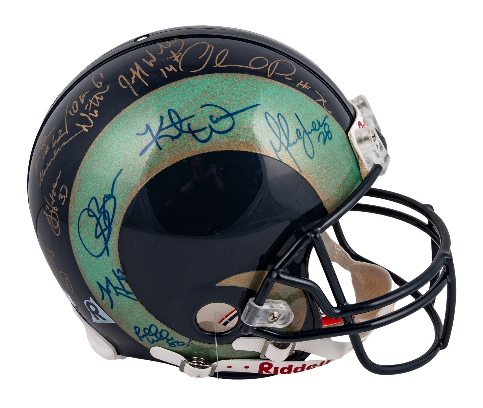 1999 St. Louis Rams Super Bowl Champs Team Signed Authentic Helmet Beckett COA