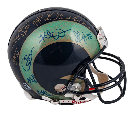 1999 St. Louis Rams Super Bowl Champs Team Signed Authentic Helmet Beckett COA