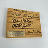 Wilt Chamberlain Magic Johnson Signed Los Angeles Lakers Game Used Floor Beckett