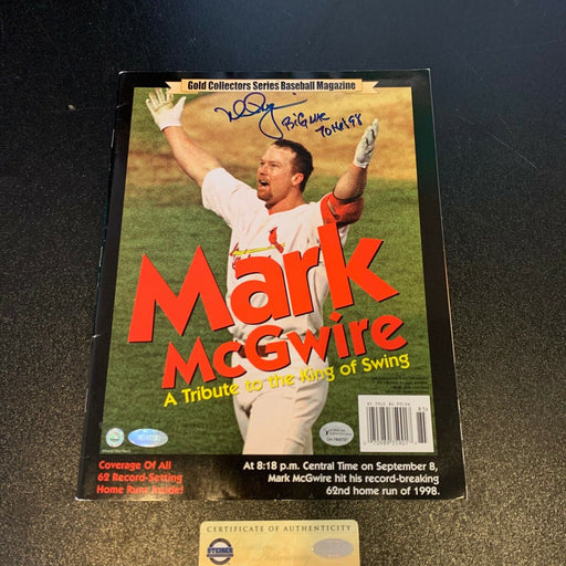 Mark Mcgwire "Big Mac 70 Home Runs 1998" Signed Inscribed Magazine Steiner COA
