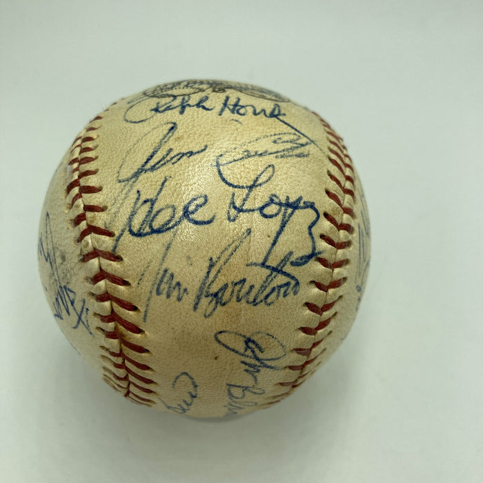 1962 New York Yankees W.S. Champs Team Signed Baseball Mickey Mantle JSA COA