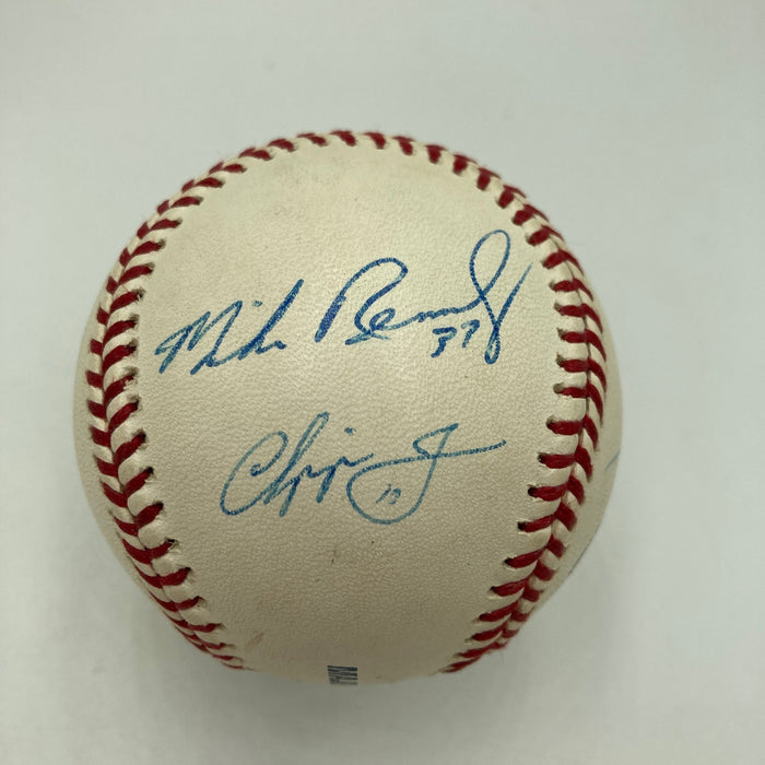 Chipper Jones Greg Maddux Tom Glavine Atlanta Braves Signed Baseball JSA COA