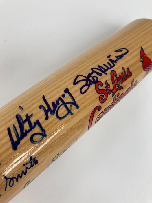 St. Louis Cardinals HOF Legends Signed Bat Stan Musial 8 Sigs Beckett COA