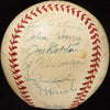 1948 Cleveland Indians W.S. Champs Team Signed Baseball Satchel Paige PSA DNA