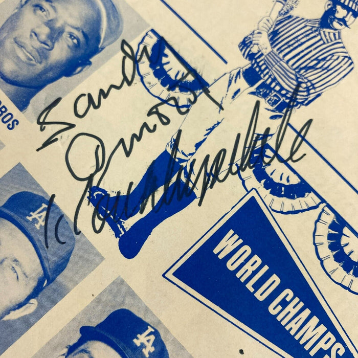1975 Dodgers Old-Timers Day Signed Program 31 Sigs Don Drysdale Duke Snider