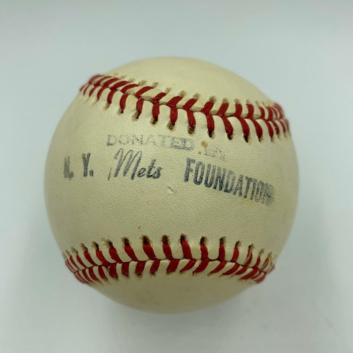 Joe Torre New York Mets Foundation Signed Spalding National League Baseball PSA
