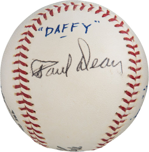 1950 Paul Daffy Dean Single Signed National League Baseball Dizzy Brother JSA