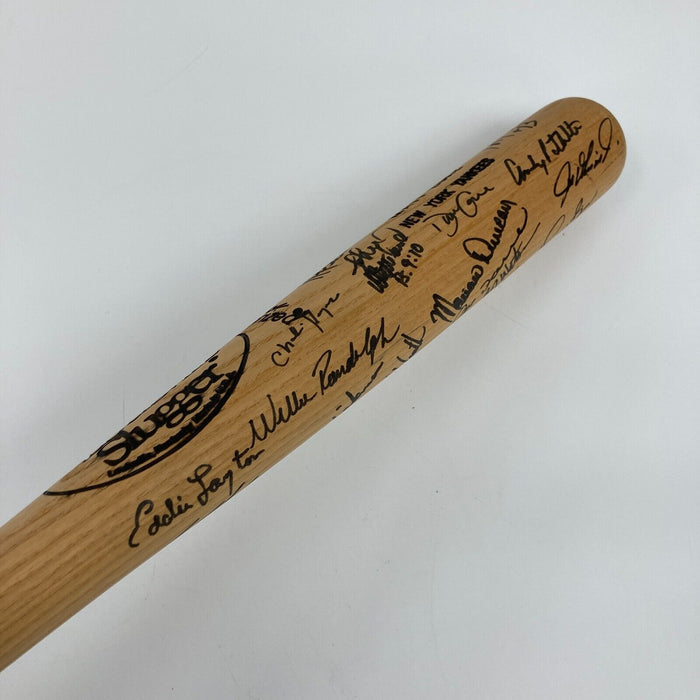 1996 New York Yankees World Series Champs Team Signed Bat Derek Jeter PSA DNA