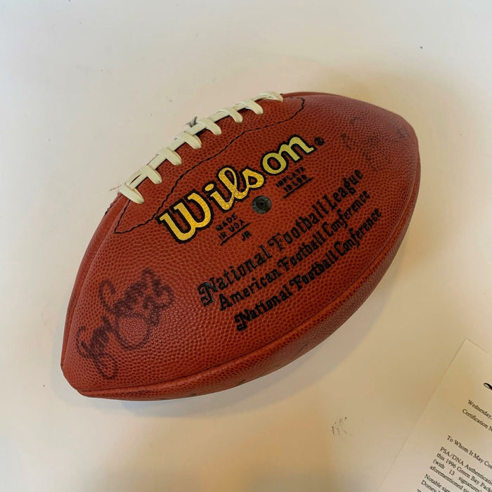 1996 Green Bay Packers Super Bowl Champs Team Signed Wilson NFL Football PSA DNA