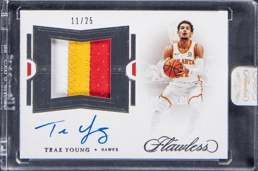 2020-21 Panini Flawless Trae Young Signed Auto Patch #11/25 Jersey Number!