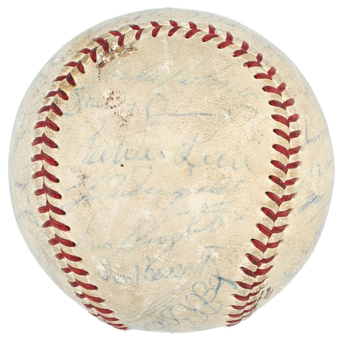 Jackie Robinson & Mickey Mantle Signed 1955 World Series Game Used Baseball PSA