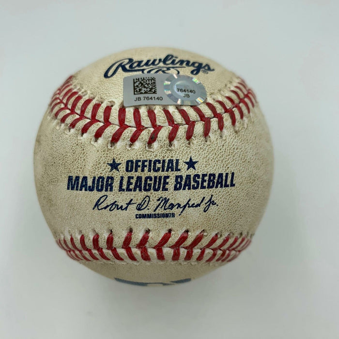 RARE Miguel Sano Signed 100th Career Hit Game Used Baseball MLB Authenticated