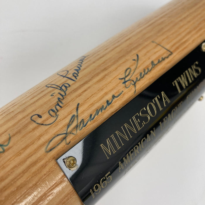 1965 Minnesota Twins American League Champs Team Signed Baseball Bat JSA COA