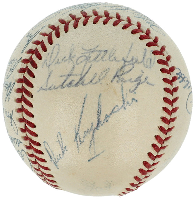 Satchel Paige 1953 St. Louis Browns Team Signed Baseball Beckett COA