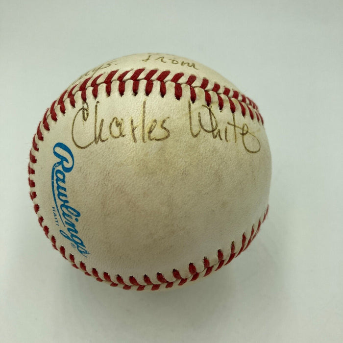 Charles White Signed National League Baseball Heisman Trophy Winner JSA