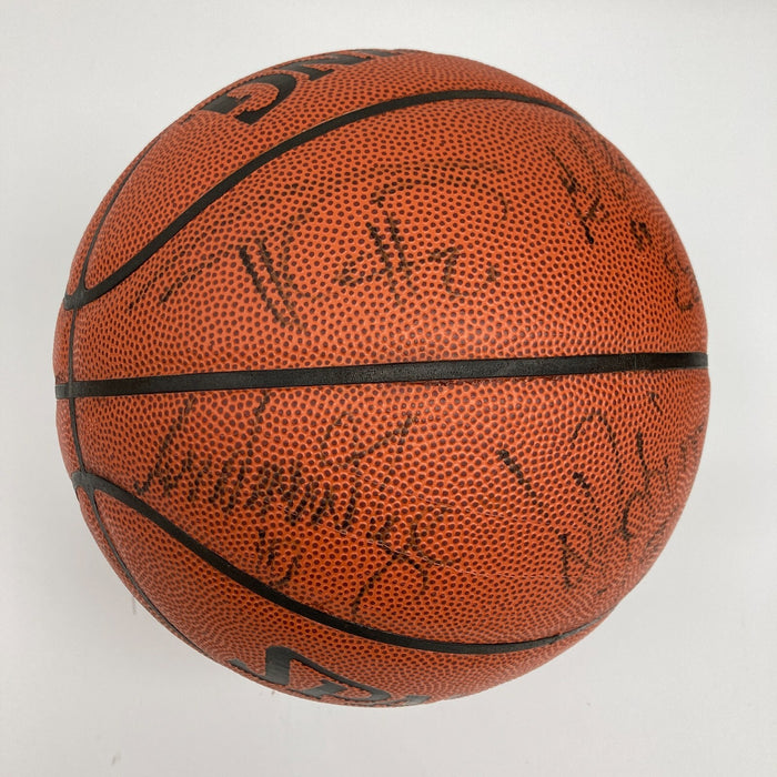 1998-99 San Antonio Spurs NBA Champs Team Signed Basketball Tim Duncan JSA COA