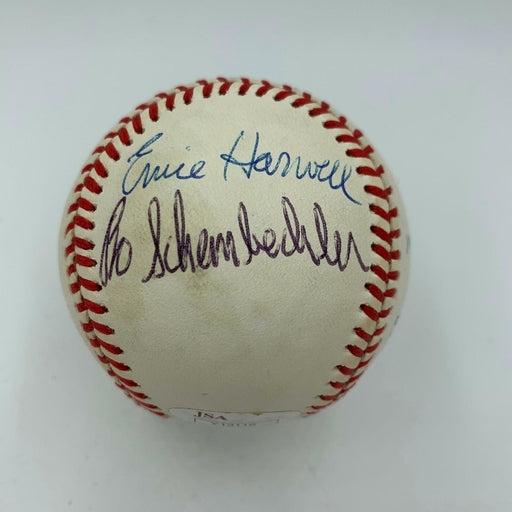 Bo Schembechler Sparky Anderson Ernie Harwell Paul Carey Signed Baseball JSA COA