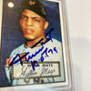 1952 Topps Willie Mays HOF 1979 Signed Autographed RP RC Baseball Card PSA DNA