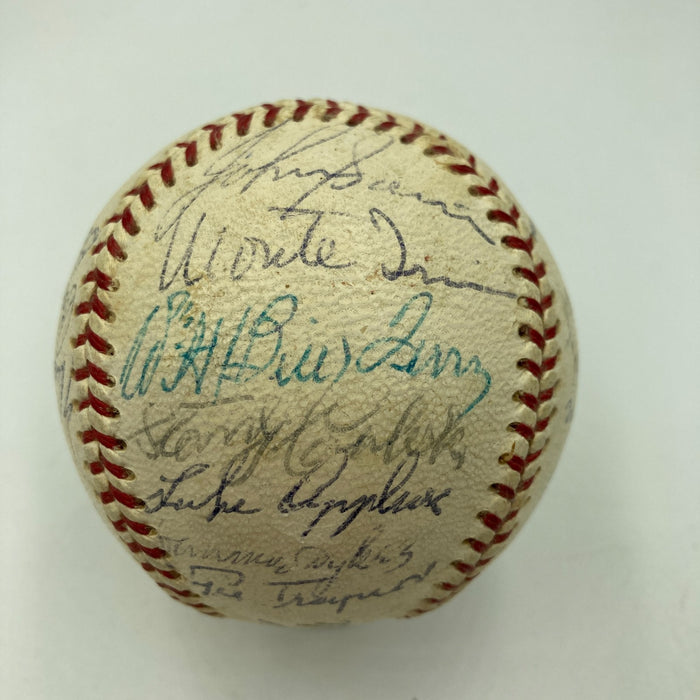 1950's HOF Multi Signed Baseball Lefty Grove Ray Schalk Pie Traynor Sam Rice JSA
