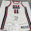 1992 Karl Malone Signed Game Issued Team USA Olympics Jersey MEARS COA & JSA