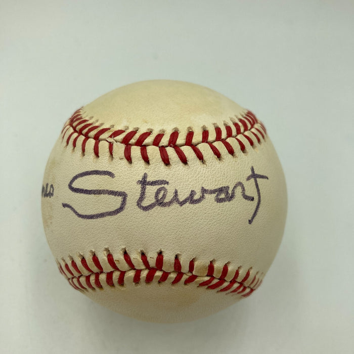 James Jimmy Stewart Signed National League Baseball JSA COA Movie Star Celebrity