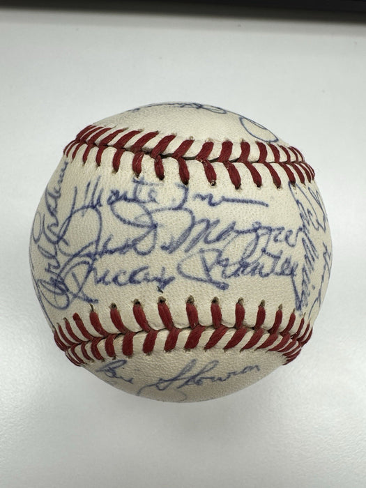Mickey Mantle Joe Dimaggio Sweetspot Yankees Greats Signed Baseball JSA COA