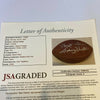 Stunning Johnny Unitas Signed Wilson NFL Football JSA Graded MINT 9