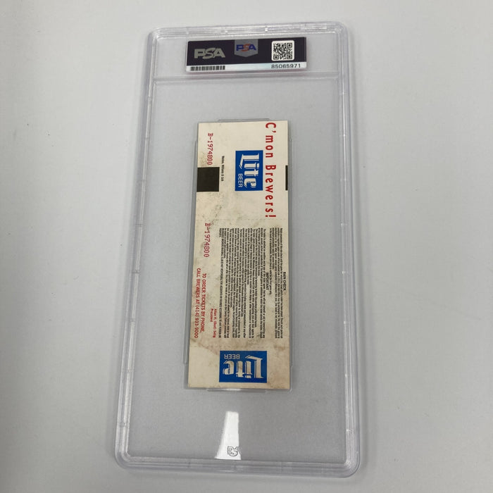 Robin Yount Signed Inscribed 3000 Hit 9/9/92 Ticket PSA DNA