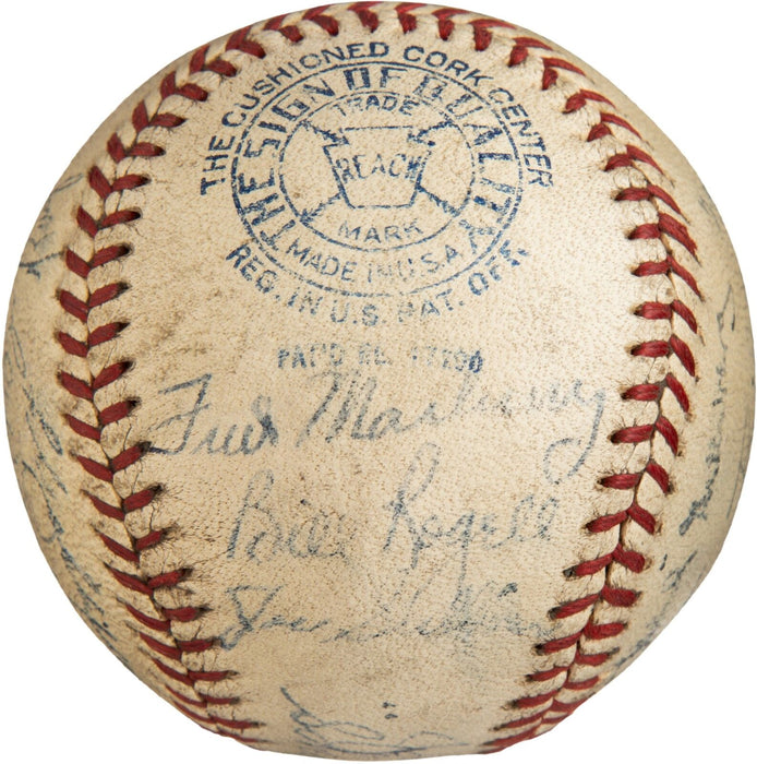 Historic 1935 Detroit Tigers World Series Champs Team Signed Baseball PSA DNA