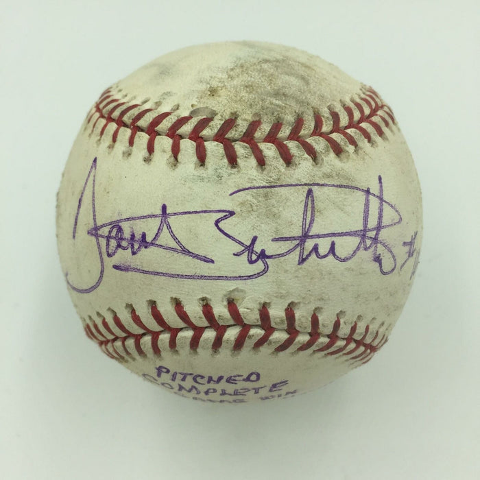 Rare Dante Bichette Pitched Complete Game Signed Heavily Inscribed Baseball PSA