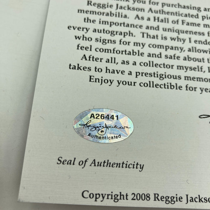 Frank Robinson Signed Heavily Inscribed Career STAT Baseball Reggie Jackson COA