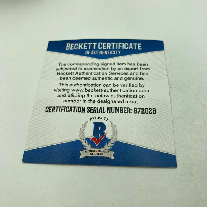 Eddie Layton Signed Baseball New York Yankees Organist Beckett COA