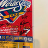 1998 Yankees Team Signed 14x18 Jumbo World Series Ticket Mariano Rivera Posada