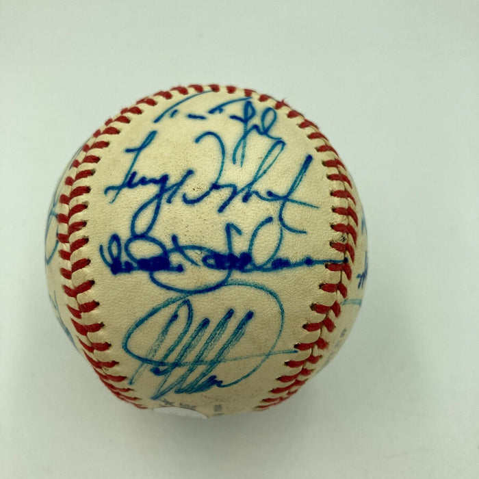 1985 New York Mets Team Signed National League Baseball With JSA COA