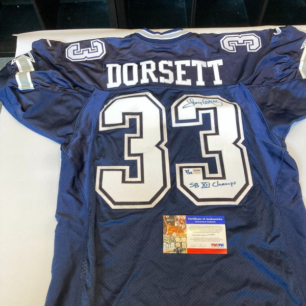 Tony Dorsett SB Champs Signed Authentic Dallas Cowboys Jersey PSA DNA COA