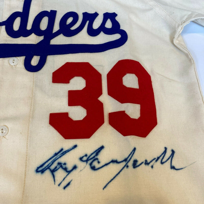 Roy Campanella Signed Brooklyn Dodgers Authentic Game Model Jersey With JSA COA