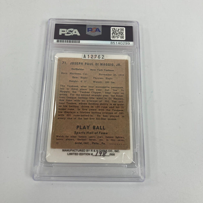 1941 Play Ball Joe Dimaggio Signed Porcelain Baseball Card PSA DNA Auto