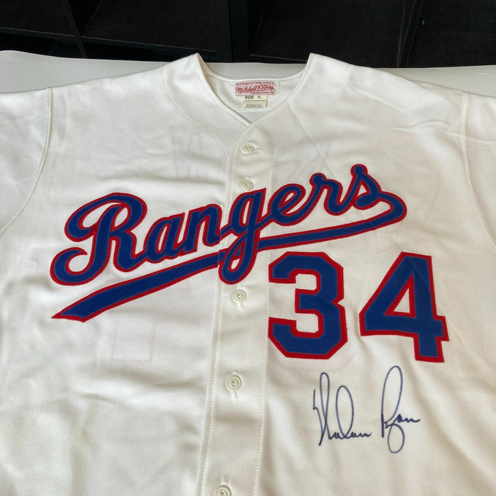 Nolan Ryan Signed Authentic 1993 Texas Rangers Mitchell & Ness Jersey JSA COA