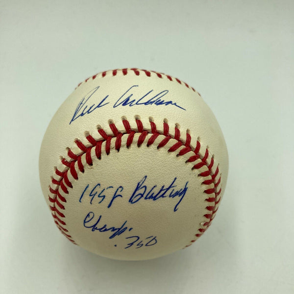Richie Ashburn 1958 Batting Champ .350 Ave Signed Inscribed Baseball PSA DNA COA
